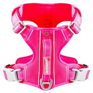 NEW Barkbay Dog Harness Large No Pull Reflective Pink Harness Collar Size L